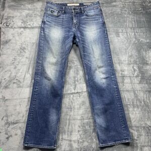 Guess Desmond Relaxed Straight Leg Men's Blue Jeans Size 33x32 Vintage Y2K